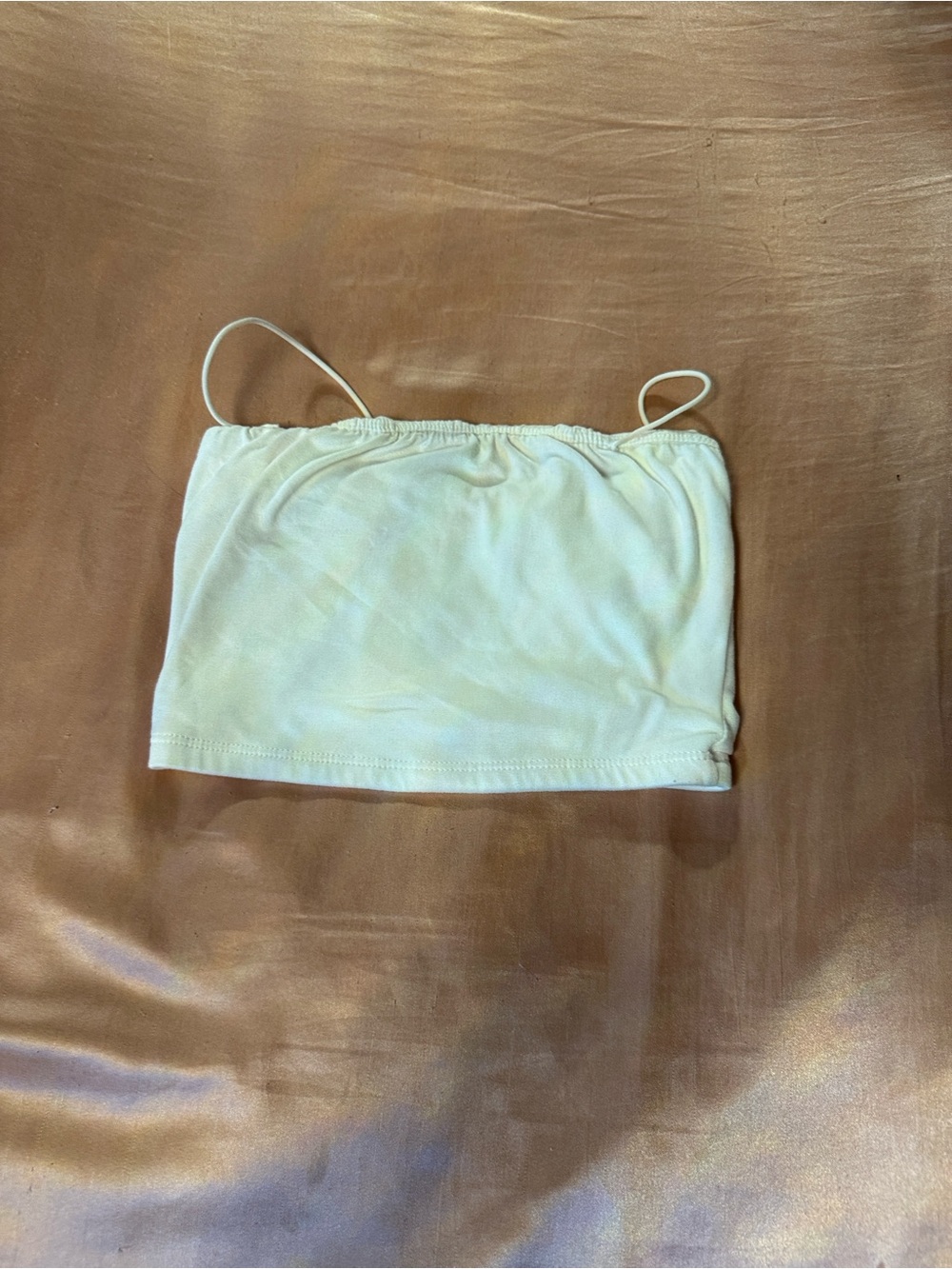 Windsor Cream Spaghetti Strap Crop Cami
